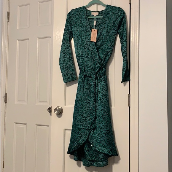 dancing leopard wrap dress